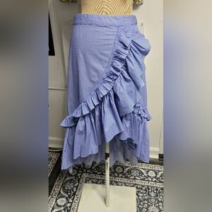 Blue Ruffled Women's Skirt